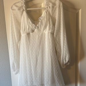 Elegant White Sheer Women's Top